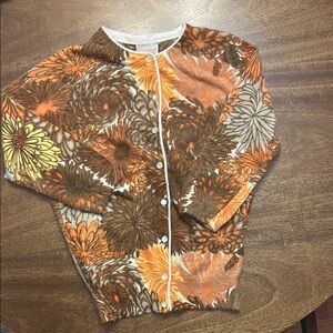 Vintage Floral Cardigan Sweater